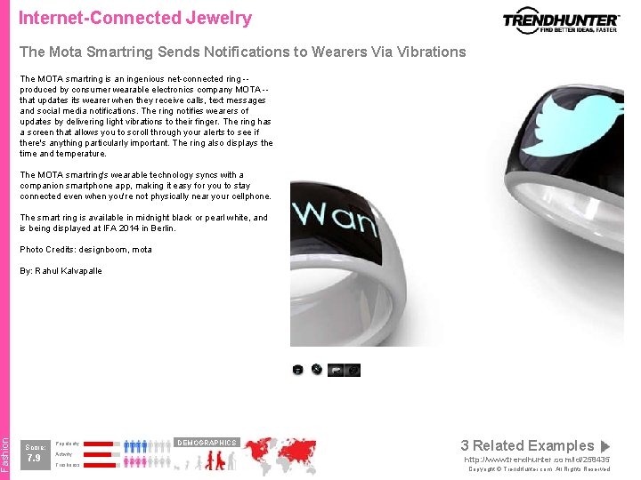 Fashion Internet-Connected Jewelry The Mota Smartring Sends Notifications to Wearers Via Vibrations The MOTA