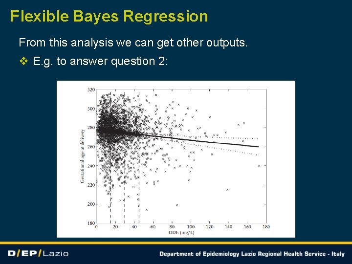 Flexible Bayes Regression From this analysis we can get other outputs. v E. g.