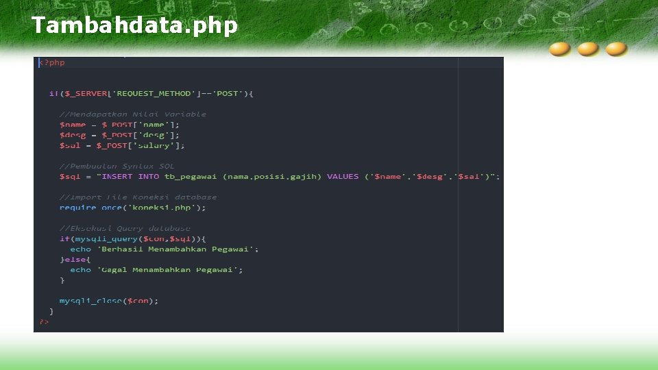 Tambahdata. php 