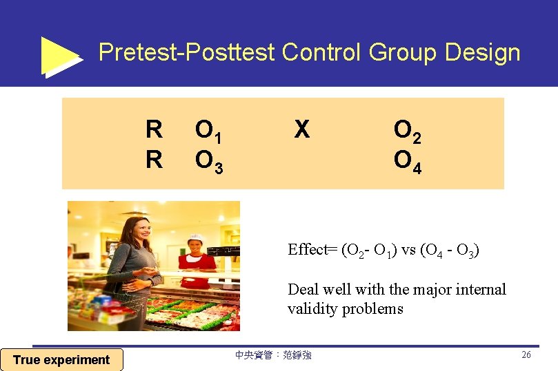 Pretest-Posttest Control Group Design R R O 1 O 3 X O 2 O