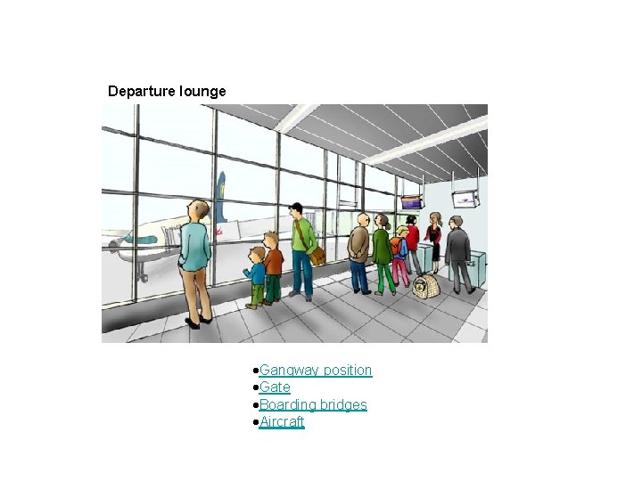 Departure lounge Gangway position Gate Boarding bridges Aircraft 