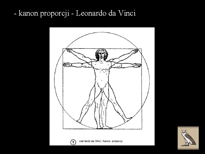 - kanon proporcji - Leonardo da Vinci 