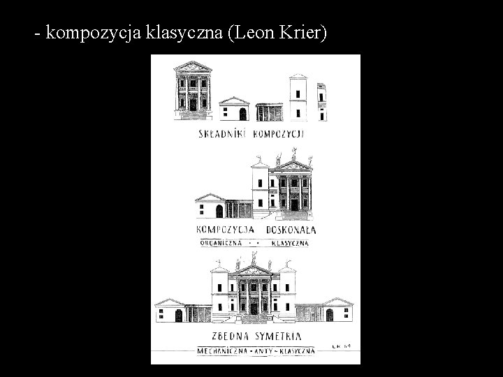 - kompozycja klasyczna (Leon Krier) 