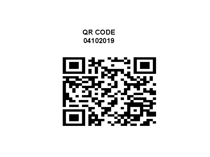 QR CODE 04102019 