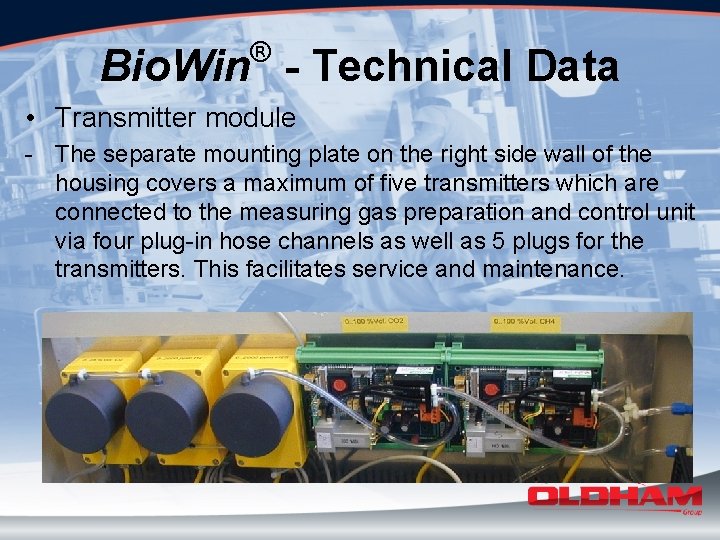 ® Bio. Win - Technical Data • Transmitter module - The separate mounting plate