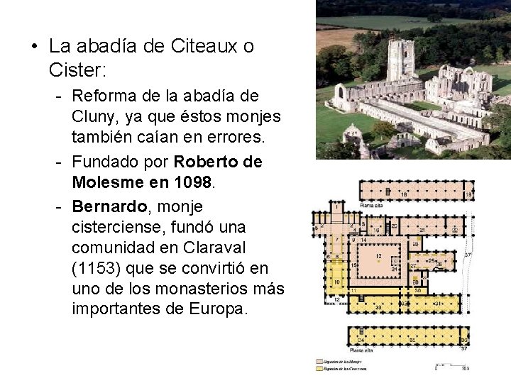  • La abadía de Citeaux o Cister: - Reforma de la abadía de