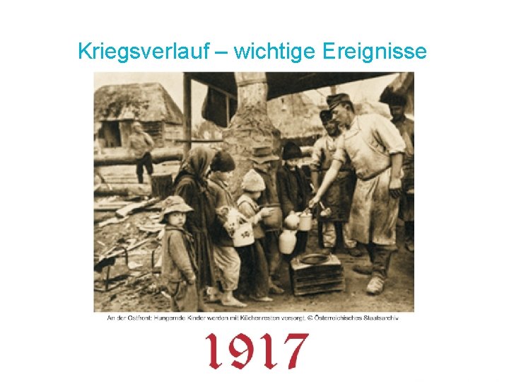 Kriegsverlauf – wichtige Ereignisse 