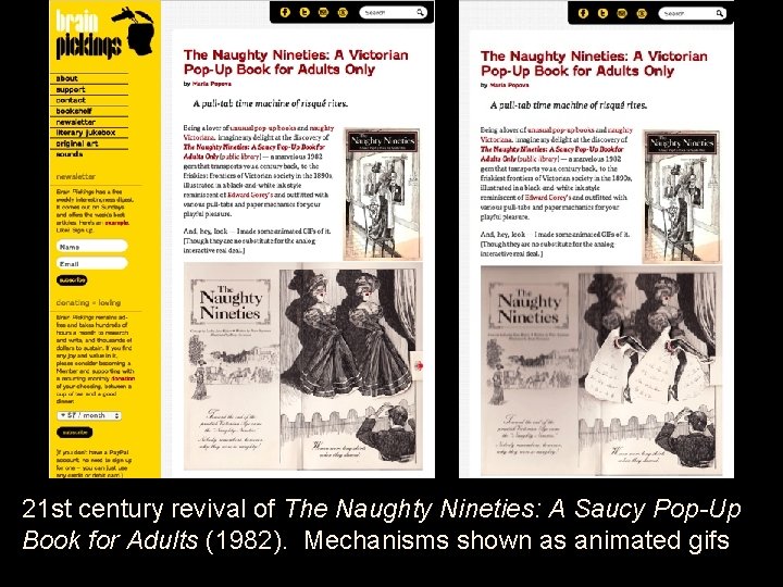 21 st century revival of The Naughty Nineties: A Saucy Pop-Up Book for Adults