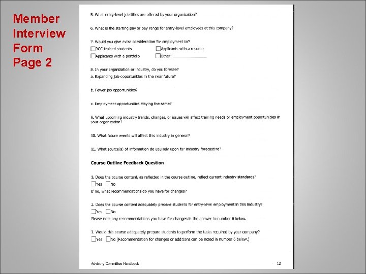 Member Interview Form Page 2 