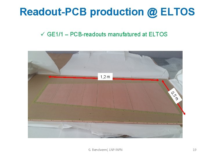 Readout-PCB production @ ELTOS ü GE 1/1 – PCB-readouts manufatured at ELTOS 1, 2