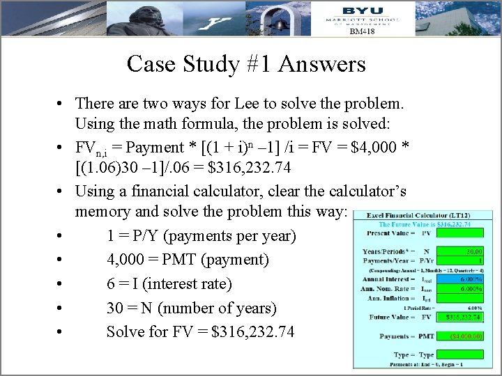 Case Study #1 Answers • There are two ways for Lee to solve the