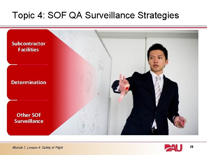 Topic 4: SOF QA Surveillance Strategies Subcontractor Facilities Determination Other SOF Surveillance Module 7,