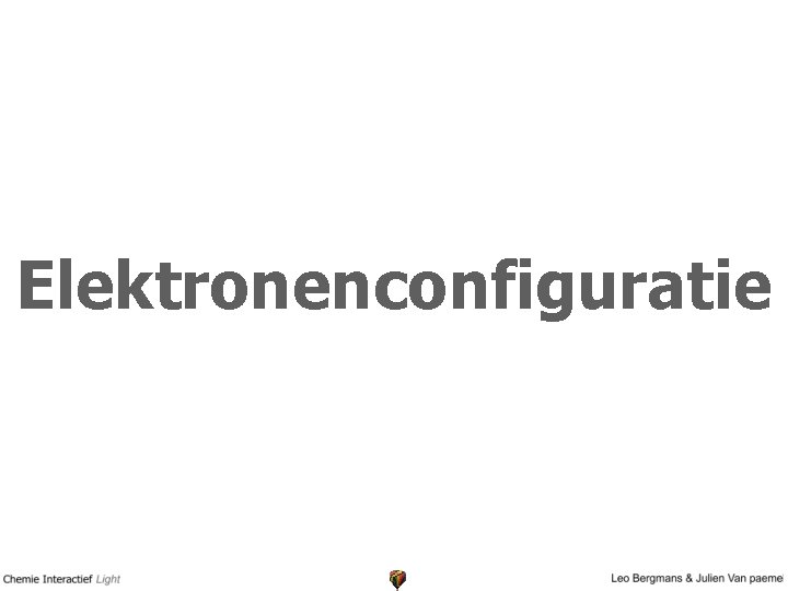 Elektronenconfiguratie 
