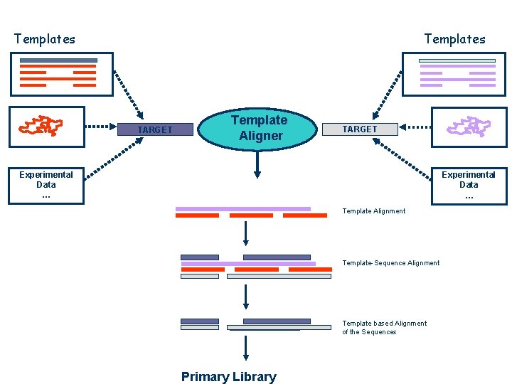 Templates TARGET Template Aligner TARGET Experimental Data … Template Alignment Template-Sequence Alignment Template based