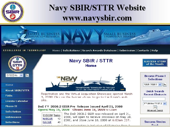 Navy SBIR/STTR Website www. navysbir. com Office of Naval Research 16/19 