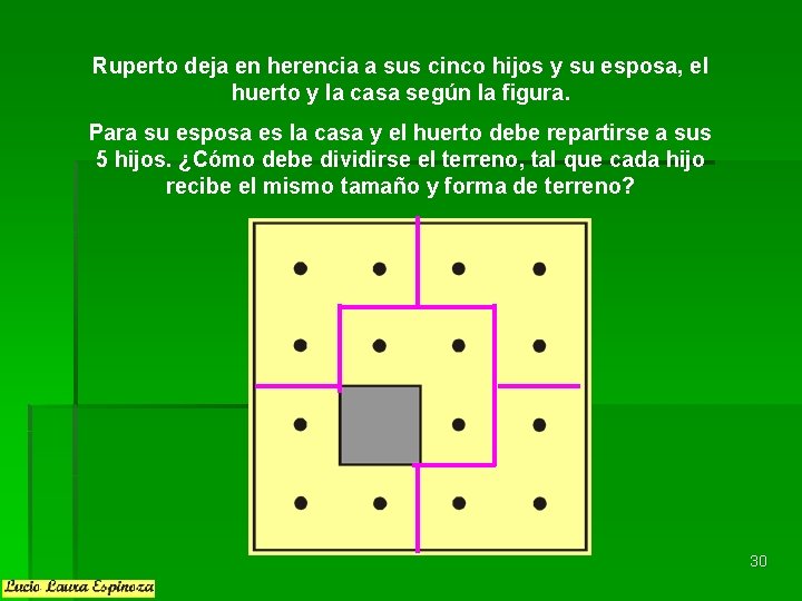 Ruperto deja en herencia a sus cinco hijos y su esposa, el huerto y Ruperto deja en herencia a sus cinco hijos y su esposa, el huerto y