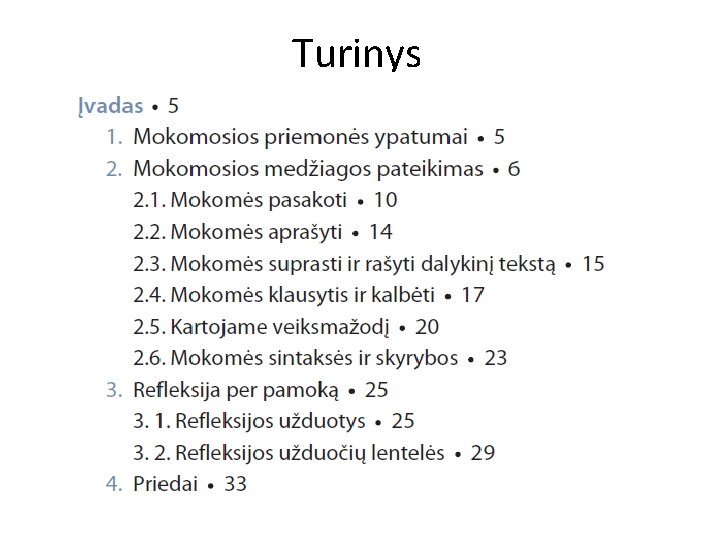 Turinys 