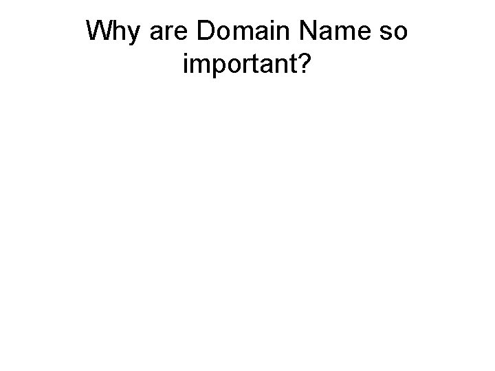 Why are Domain Name so important? 