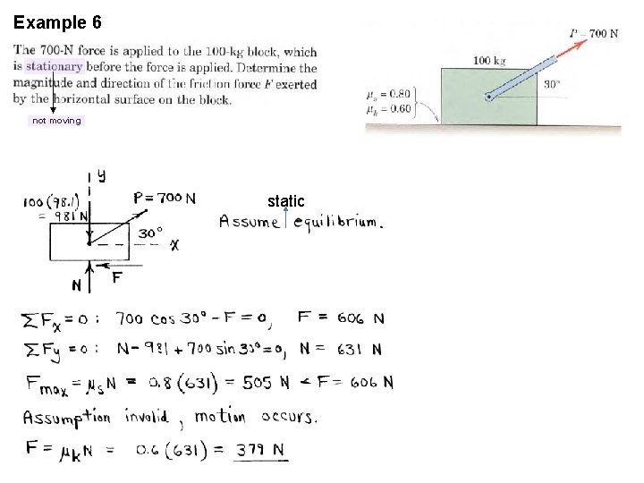 Example 6 not moving static 