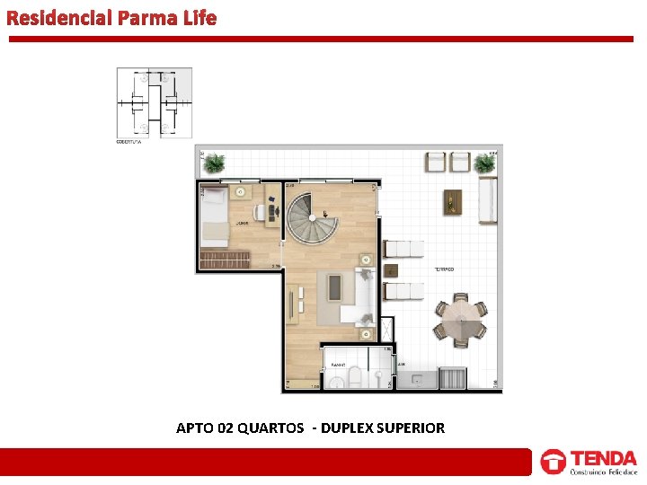 Residencial Parma Life APTO 02 QUARTOS - DUPLEX SUPERIOR 