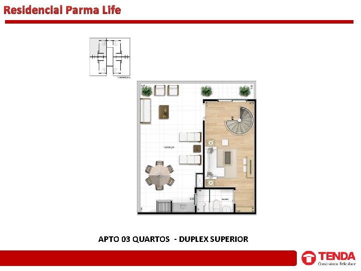 Residencial Parma Life APTO 03 QUARTOS - DUPLEX SUPERIOR 