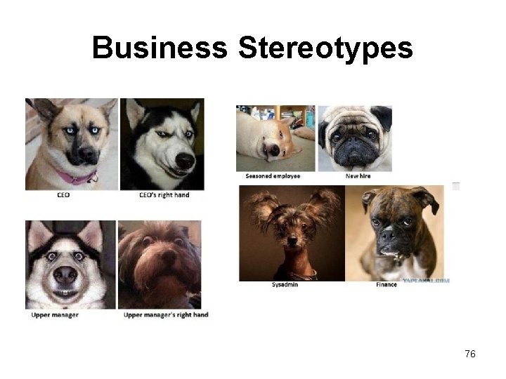 Business Stereotypes 76 