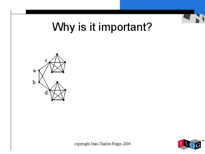 Why is it important? c a b d copyright Jean-Charles Regin 2004 76 