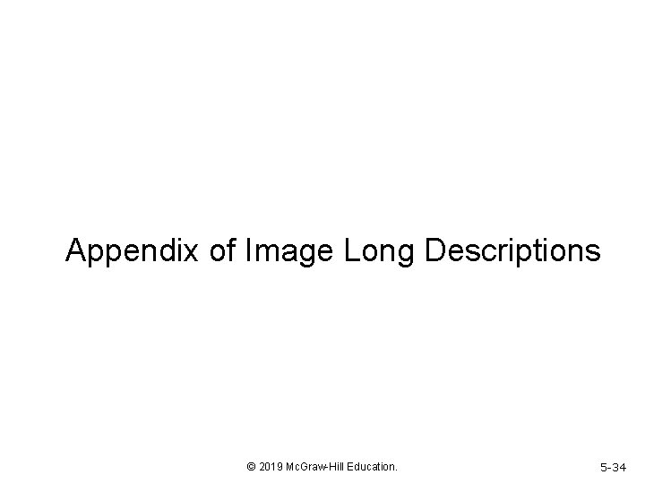 Appendix of Image Long Descriptions @2019 Mc. Graw Hill Education. © 2019 Mc. Graw-Hill