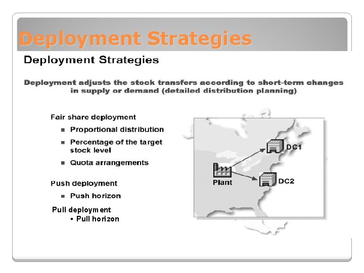 Deployment Strategies Pull deployment § Pull horizon 