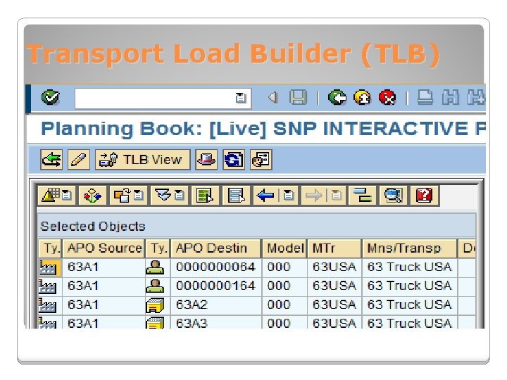 Transport Load Builder (TLB) 