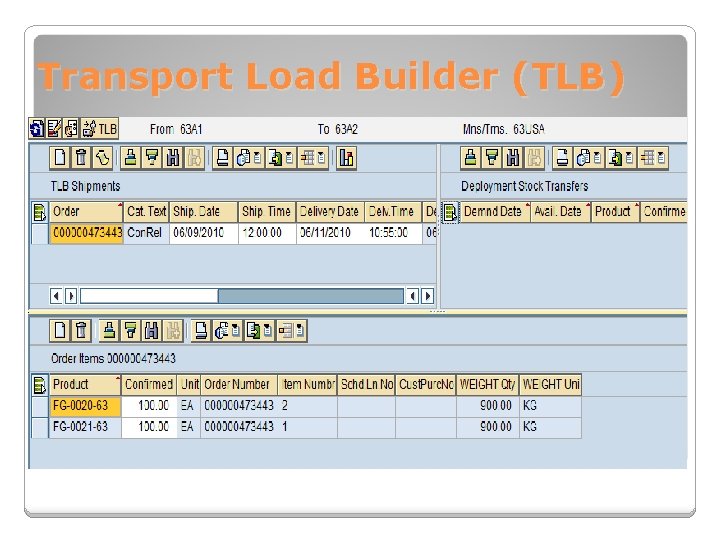 Transport Load Builder (TLB) 