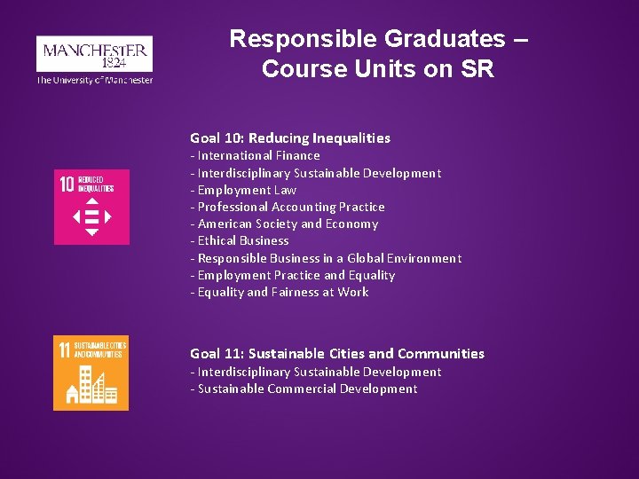 Responsible Graduates – Course Units on SR Goal 10: Reducing Inequalities - International Finance