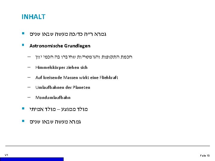 INHALT § כה מעשה שבאו שנים / גמרא ר"ה כד § Astronomische Grundlagen –