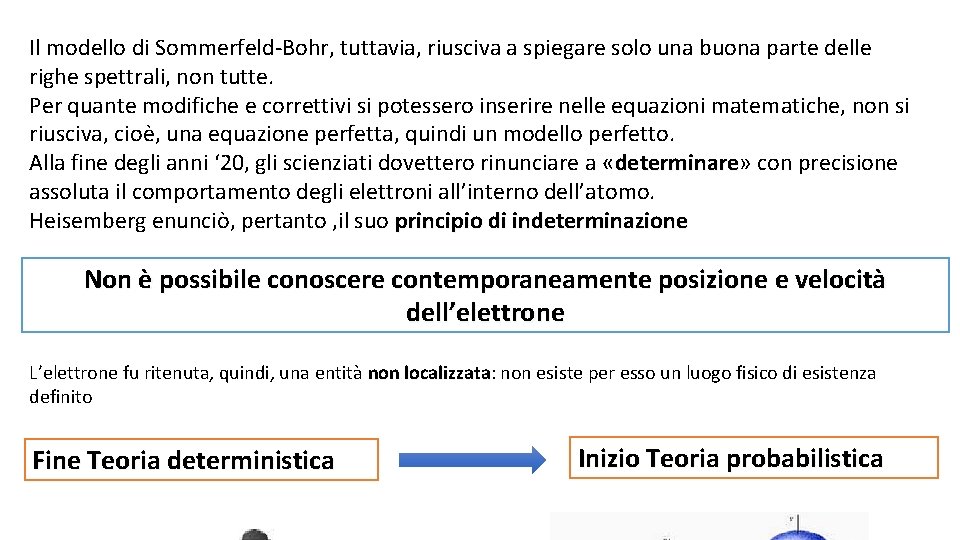 Il modello di Sommerfeld-Bohr, tuttavia, riusciva a spiegare solo una buona parte delle righe