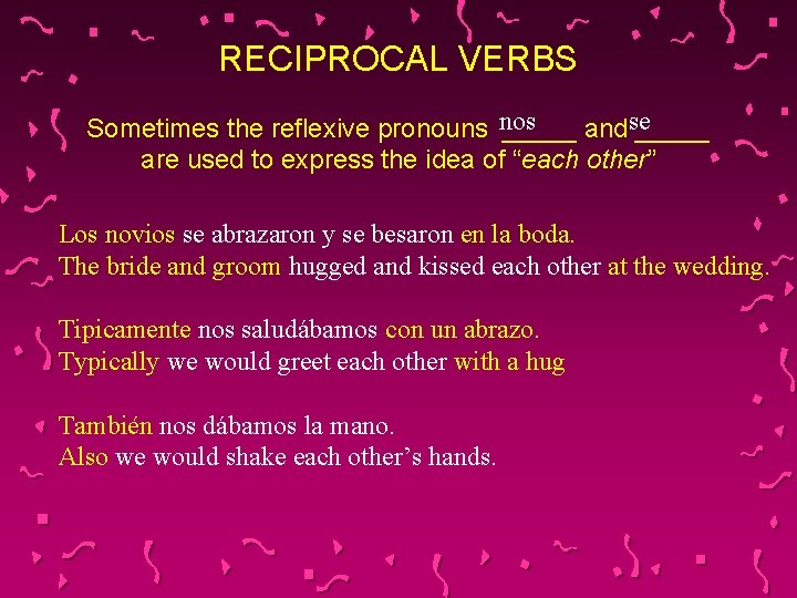 spanish reciprocal reflexive verbs practice