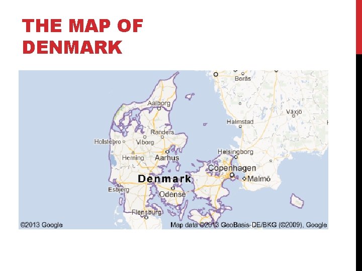 THE MAP OF DENMARK 