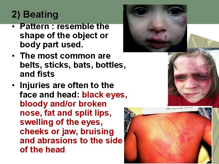 2) Beating • Pattern : resemble the shape of the object or body part