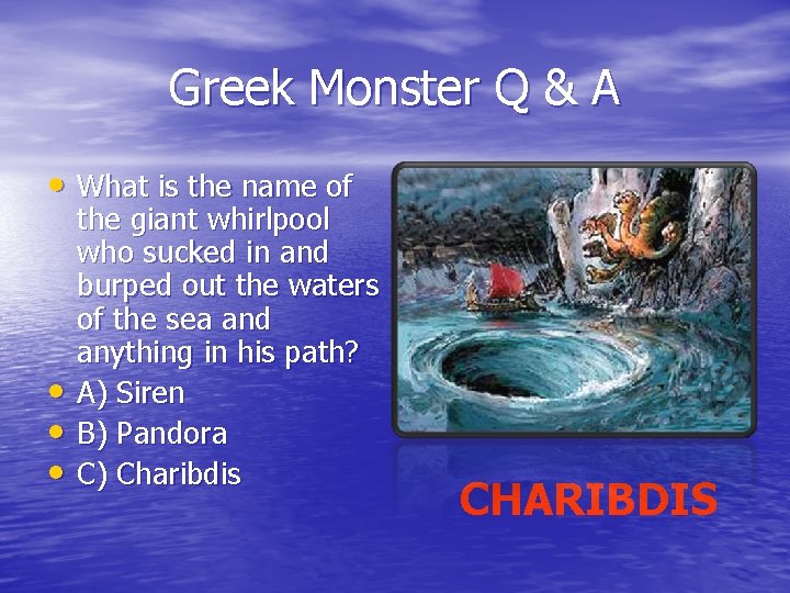 Greek Monster Q & A • What is the name of • • •