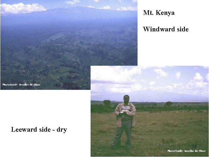 Mt. Kenya Windward side Leeward side - dry 24 