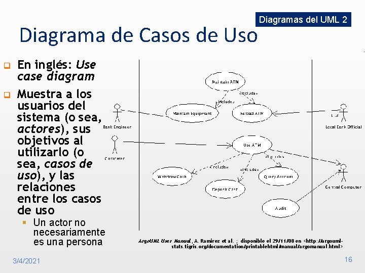 Diagrama de Casos de Uso q q Diagramas del UML 2 En inglés: Use
