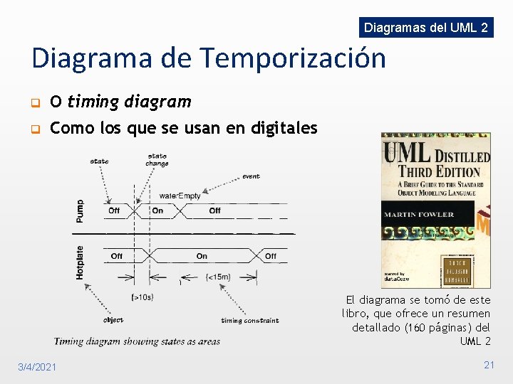 Diagramas del UML 2 Diagrama de Temporización q O timing diagram q Como los