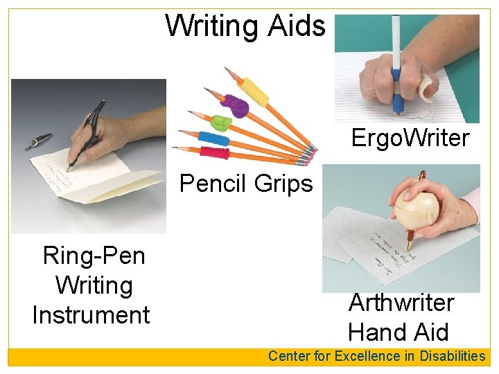 Writing Aids Ergo. Writer Pencil Grips Ring-Pen Writing Instrument Arthwriter Hand Aid Center for