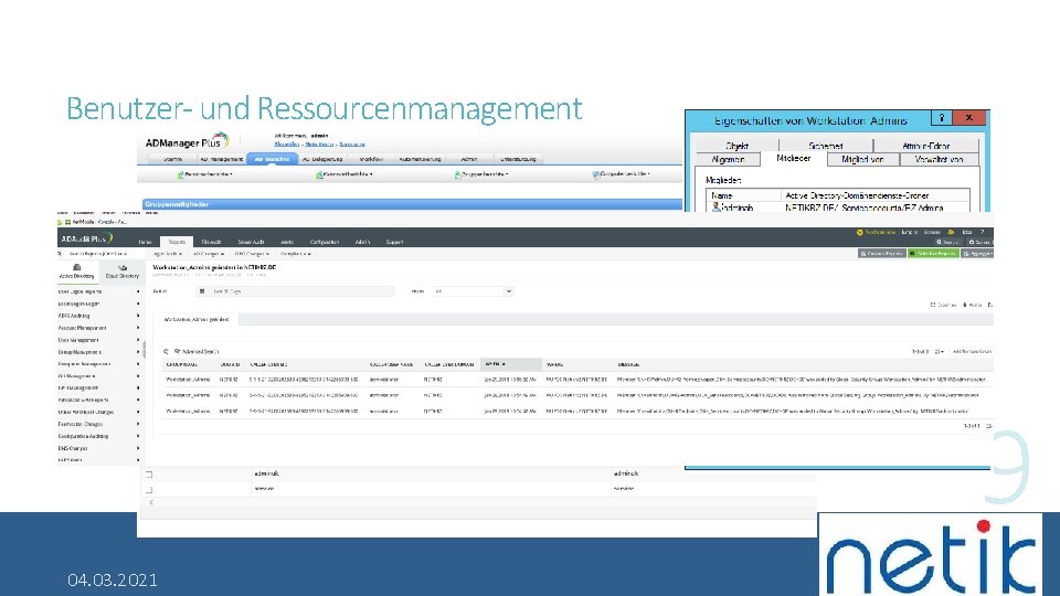 Benutzer- und Ressourcenmanagement 9 04. 03. 2021 