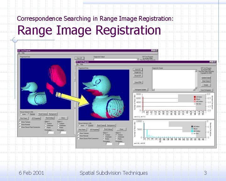 Correspondence Searching in Range Image Registration: Range Image Registration 6 Feb 2001 Spatial Subdivision