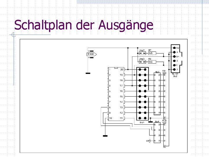 Schaltplan der Ausgänge 