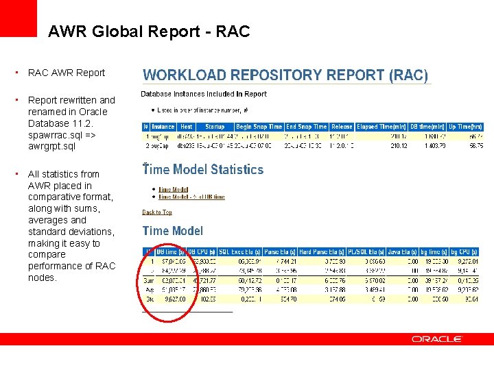 AWR Global Report - RAC • RAC AWR Report • Report rewritten and renamed