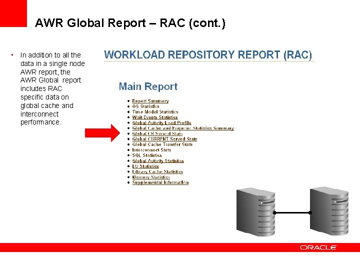 AWR Global Report – RAC (cont. ) • In addition to all the data