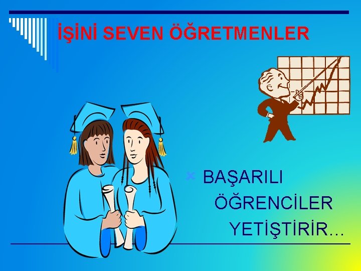 İŞİNİ SEVEN ÖĞRETMENLER û BAŞARILI ÖĞRENCİLER YETİŞTİRİR… 