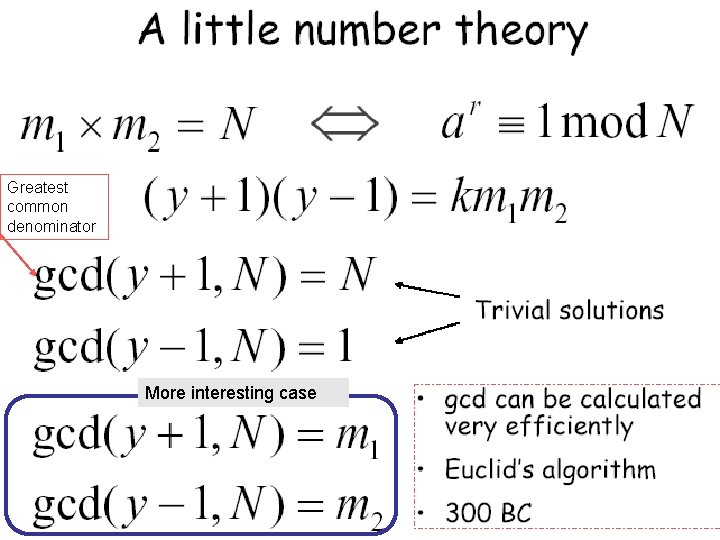 Greatest common denominator More interesting case  Greatest common denominator More interesting case