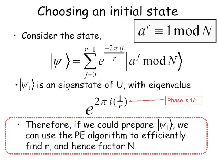 Phase is 1/r  Phase is 1/r